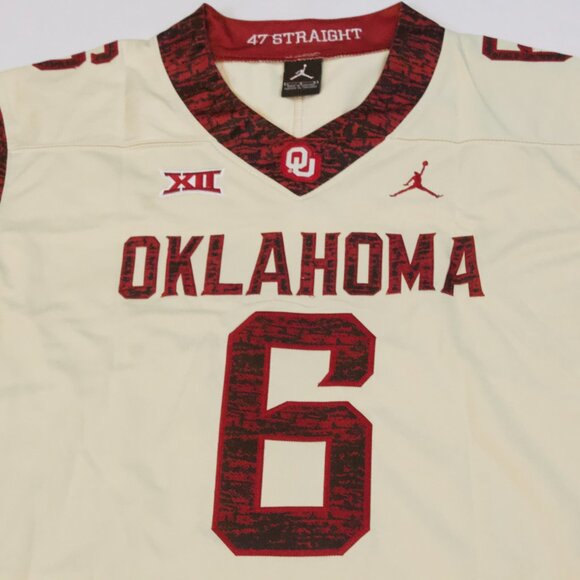 NEW Men's Baker Mayfield Oklahoma Sooners White Alternate Jersey Sz Lg - Picture 2 of 6